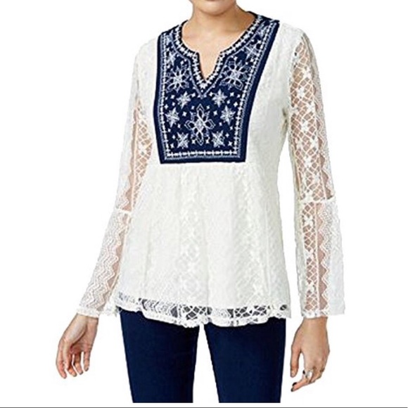 Style & Co. Tops - NWT Style & Co. Embroidered Lace Top